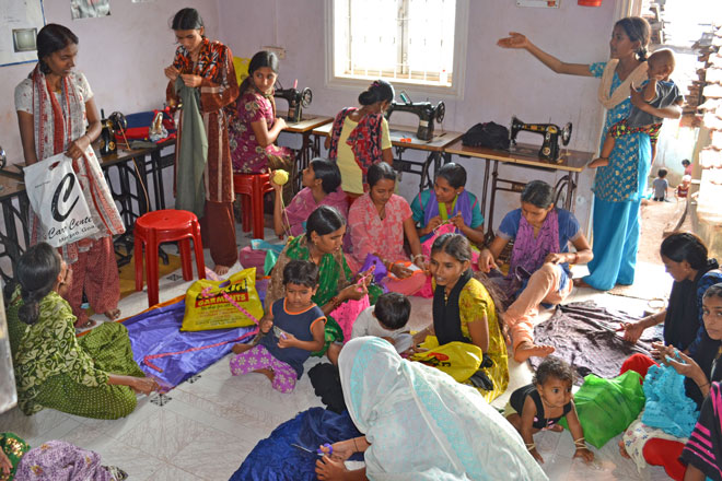 Improving life in India, with a sewing class